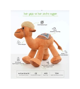 Sevimli Deve Peluş Oyuncak Hediyelik Oyuncak Uyku Arkadaşı 20 cm (Çok Renkli)