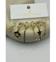 Vip 6'lı Gold Küpe - 25-vip159