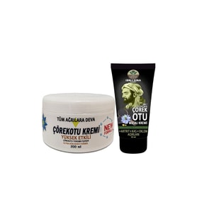 Çörek Otu Ağrı Kremi XLWhite Büyük 200 ml + İbn-i Sina Çörek Otu Kremi 50 ml / Sırt Bel İskelet Diz Dirsek Kas Ağrısı Rahatlatıcı Set