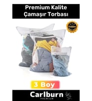 Premium Seri Kalite Yıkama Renkli Fermuarlı Fileli Çamaşır Torbası Kirli Temiz Sepeti 3 Adet