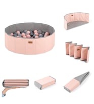 Wellgro Katlanır Aktivite ve Top Havuzu, 150 Toplu - Pembe