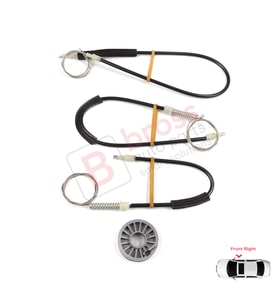 Mitsubishi Colt CZC Cabriolet RG 2006-2009 98031402 İçin Ön Sağ Kapı Cam Kriko Tamir Seti