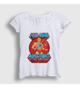 Presmono Kadın Beyaz Masters Of The Universe He Man T-Shirt 432208tt