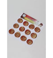 Mühürcüm Red Gold Rosebuds 12 Adet 3D Hazır Kendinden Yapışkanlı Sticker Mühür RM2105