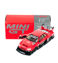 Mini GT 843 Nissan LB-ER34 Super Silhouette SKYLINE Kırmızı/Siyah 1/64 Model Araba