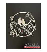 Numa Concept Serçe Aynalı Gümüş Pleksi 33x33