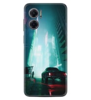 Xiaomi Redmi Note 11E Kılıf Silikon Desen Özel Seri Night Cars 1619