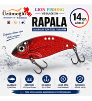ÜZÜMOĞLU Lion Fishing Vib Blade SW Rapala 14gr 55mm Parlak Titreşimli Sahte Balık Yayın Turna Yemi