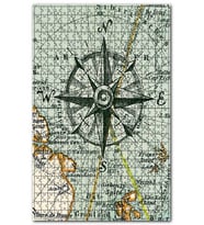 Cakapuzzle Nostaljik Pusula ve Harita Görseli Puzzle Yapboz MDF (Ahşap) (120 Parça)