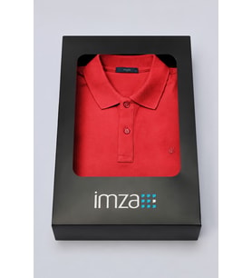 Kırmızı Polo Yaka Pike Kısa Kol Slim Fit Pamuklu Hediye Kutulu Tişört 1011260169