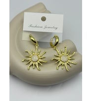 Vip Gold Taşlı Sallantılı Küpe - 26vipkp26