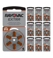 Rayovac Extra 312 Numara İşitme Cihazı Pili (10 Paket x 6 Adet = 60 Adet Pil)
