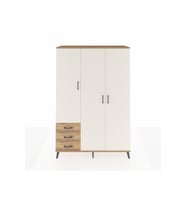Hyperion Dolap 6 Raflı 3 Çekmeceli Tek Askılı 132x44x195 Çam-Aytaşı/Çam