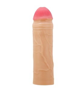 LilituShop 5 cm Dolgulu Premium Ten Rengi Silikon Penis Kılıfı