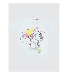Scooby-Doo Kız Çocuk Tişört 10-13 Yaş Beyaz