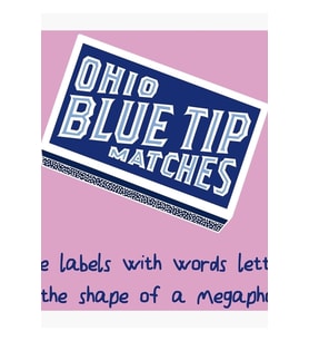 Ohio Mavi Uç - Megafon Tablo Ahşap Poster Dekoratif