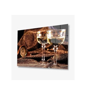 Miyrem Glasses Collection -A1^#  Dekorcumshop Kadeh Cam Tablo (Çok Renkli)