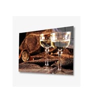 Miyrem Glasses Collection -A1^#  Dekorcumshop Kadeh Cam Tablo (Çok Renkli)