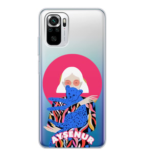 Xiaomi Pink And Leon Tasarımlı Şeffaf Telefon Kılıfı