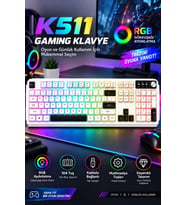 Jedel K511 Kablolu Gaming Oyuncu Klavyesi - 104 Tuş RGB Gökkuşağı Aydınlatmalı