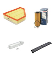 Bosch Filtre Bakım Seti BMW 1 SERİSİ E81 E87 118 d Dizel 2005-2009 Hava + Yağ F + Yakıt F. + Polen Bosch