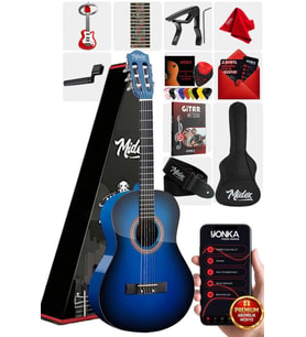Midex CG-270BL Klasik Gitar 4/4 Yetişkin Boy Sap Ayarlı Full Set