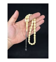 SEVGİLİYE ÖZEL HEDİYE BEYRUT DAMLA KEHRİBAR BEYAZ HAMUR KESME KESİM 11MMx8MM H-1674.