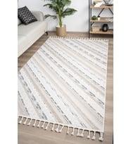 Brendon İskandinav Halı Premium Kalite Oturma Odası, Mutfak, Antre, Koridor Halısı 8001 Krem