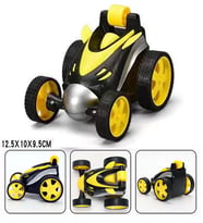 Uzaktan Kumandalı, Florasan Işıklı, 360 Derece Dönebilen Akrobat Araba- Stunt Car (Sarı)