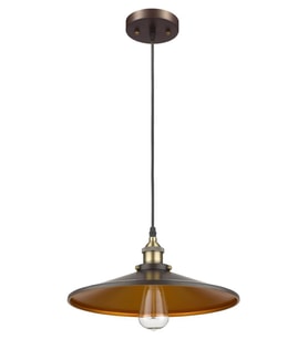 MYLİGHTS  RETRO RUSTİK  METAL MAT SİYAH  İÇİ ALTIN SARKIT AVİZE 40 CM EN