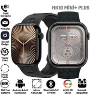 Hk 10 Mini Plus 38mm Akıllı Saat (Siyah)