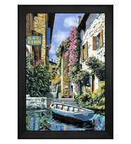 Manzara Temalı Kanvas Tablo 80 x 110 cm Siyah Çerçeve