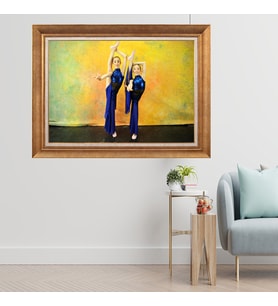 Altın Varaklı Çerçeveli Paspartulu  Tablo dtrt399 (Gold)