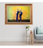 Altın Varaklı Çerçeveli Paspartulu  Tablo dtrt399 (Gold)