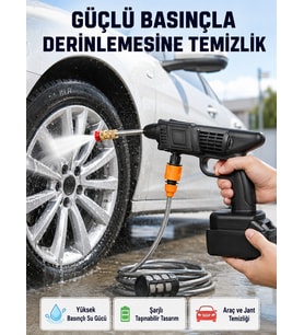 Taşınabilir Akülü Araba Yıkama Makinesi 1.7 MPa Basınçlı ve Ergonomik Tasarımlı
