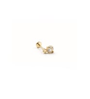 Galaksi Tasarımlı Zirkon Tragus Piercing – Gold  Anti Alerjik, Rengi Solmaz