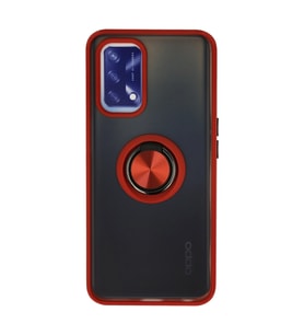 Oppo A74 4g Kılıf Montreal Yüzüklü Silikon Kapak - Kırmızı