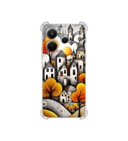 PrintiFy Redmi Note 14 4g ile Uyumlu Düşlerin Dansı Serisi Göçebe Şatolar Tasarımlı Uv Baskılı Köşe Korumalı Antişok Kılıf
