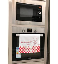 Valerine Life Lezzetin Kalbi Kırmızı Mutfak Kurulama Beyaz El Havlusu %100 Pamuklu 35x50cm 2 Adet