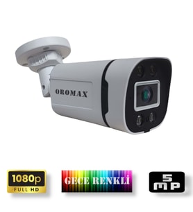 Qromax Gece Renkli Gösteren FullHD 5Mp Lensli 4 Ultra Warm Ledli Güvenlik Kamerası 604W