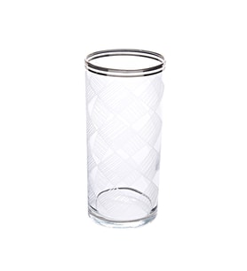 Decorium Meşrubat Bardağı 6 Prc Karo Platın M01121