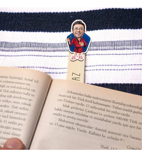Kişiye Özel Evinin Patronu Karikatürlü Çubuk Kitap Ayracı