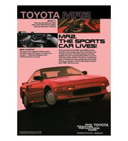 Toyota Mr2 Aw11 Tablo Ahşap Poster Dekoratif