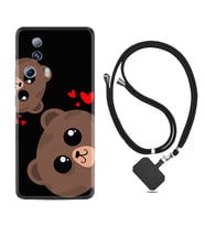 Xiaomi Mi 13 Lite Kılıf Silikon Boyun Askılı İpli Desenli Silikon Love Animals 1780