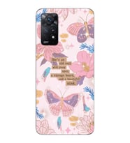 Xiaomi Redmi Note 12 PRO 4G Uyumlu Kelebek ve Çiçek Tasarımlı Şeffaf Telefon Kılıfı