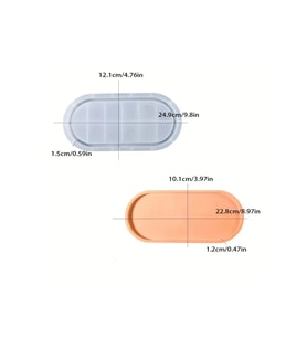 Büyük oval tabanlık no:2 silikon kalıp (S885)