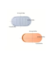 Büyük oval tabanlık no:2 silikon kalıp (S885)
