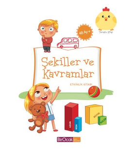Şekiller ve Kavramlar Etkinlik Kitabı (48+ Ay) - Elif Alkan - Bir Ocak Yayınları