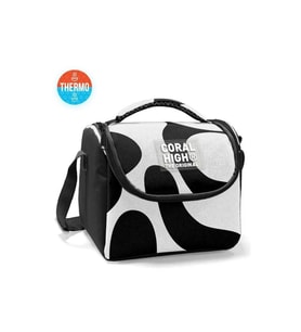 CORAL HIGH 22787 KIDS SİYAH BEYAZ DESENLİ THERMO BESLENME ÇANTASI