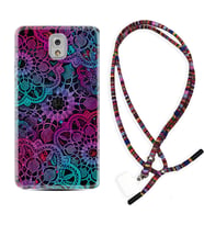 Samsung Note 3 4 5 8 9 20 Ultra 10 Lite Kılıf Boyun Asklı Rasta Silikon Colurful Mandala 1667
